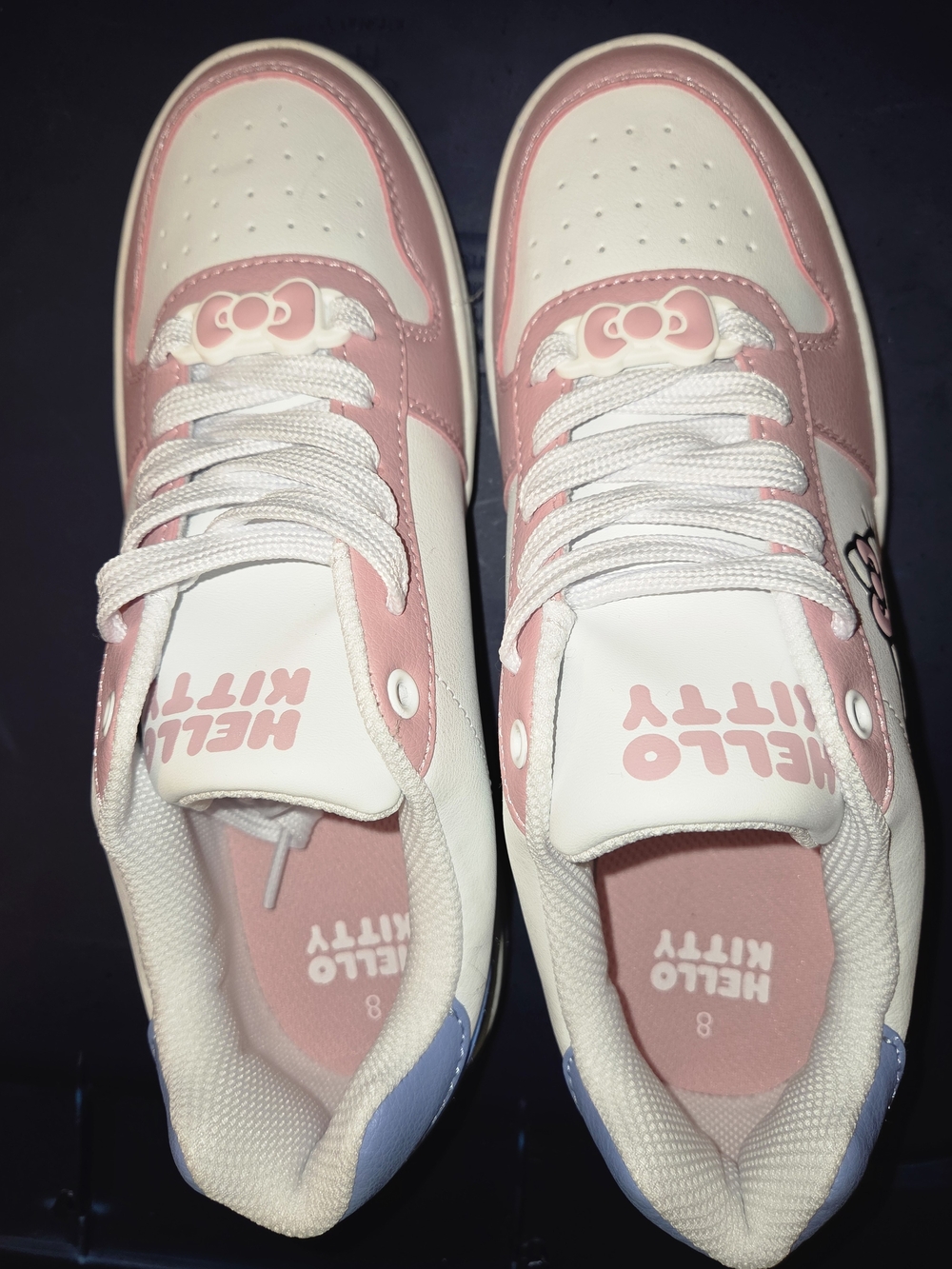 Hello Kitty by Sanrio Women's Pink & Blue Casual Court Sneakers - Size 8.